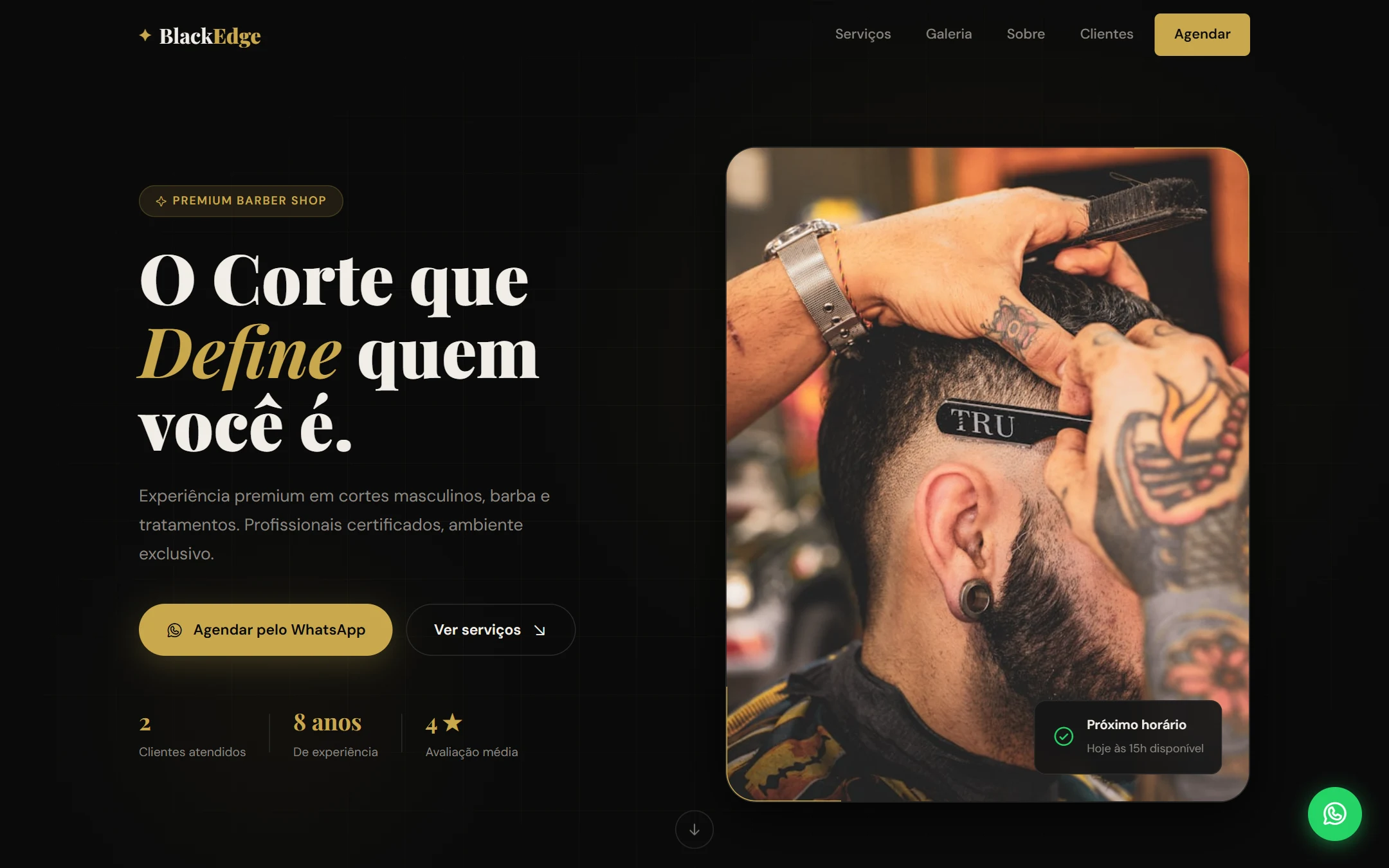 Template Black Edge Barber — barbearia premium