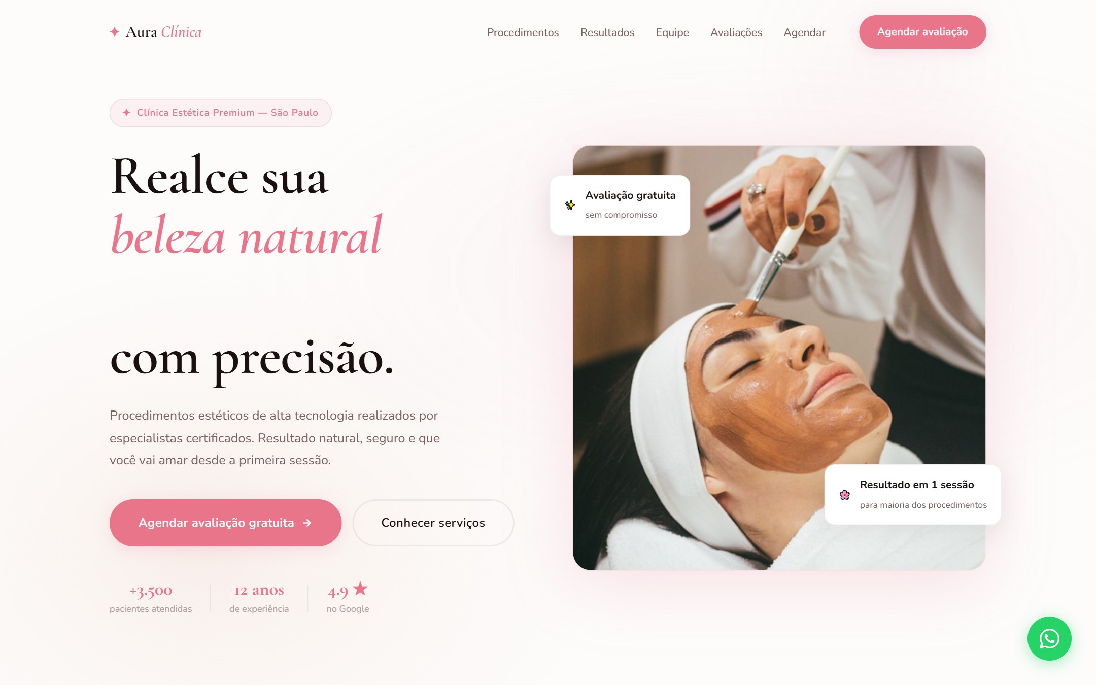 Template Clínica Estética Aura